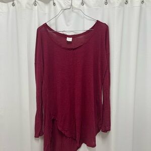 Burgundy Asymmetrical Top